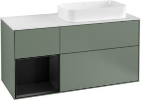 V&B Waschtischunterschrank Finion mit Wandbeleuchtung, Lackiert, Breite: 120 cm, Höhe: 60,3 cm, Tiefe: 50,1 cm, Breite: 50,1 cm - Bild 1