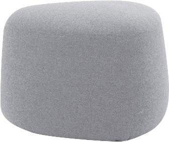 Leyform GOGO Pouf Polstermöbel, oval, grau, B: 55 cm, T: 51,5 cm, H: 44 cm - Bild 1