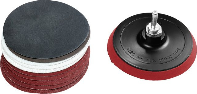 Parkside Winkelschleiferzubehör 12tlg. zum Schleifen und Polieren von Metall, Holz und Farbe, Durchmesser: 125 mm - Bild 1