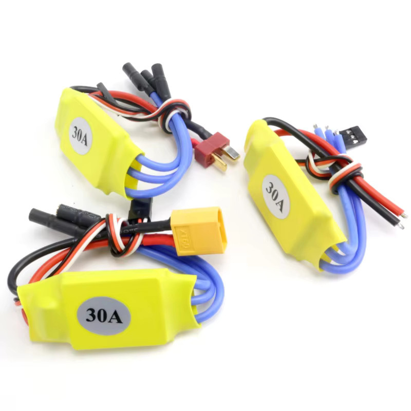 XXD Bürstenloser RC-Geschwindigkeitsregler ESC mit BEC in Gelb für Drohnen, Quadcopter und Boote mit T-Stecker oder XT60 (30A/40A) - Bild 1