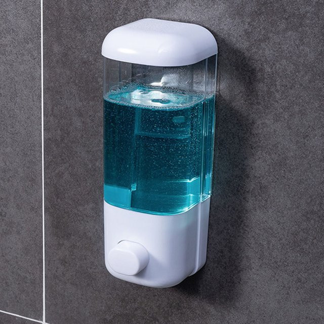 VAKIND Wandmontage Seifen- und Lotionspender mit Pumpe, Weiß, 500 ml - Bild 1
