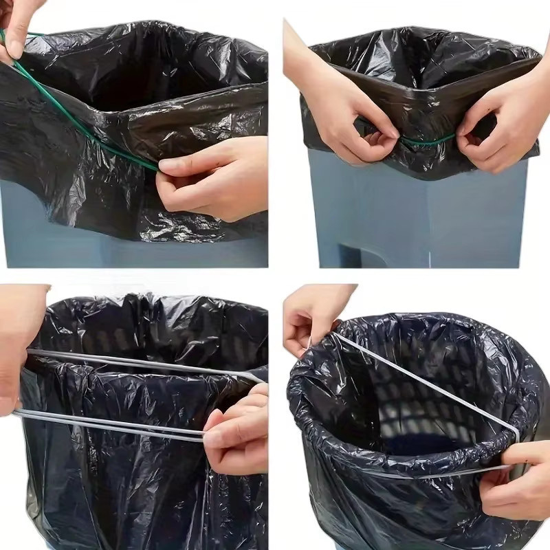 Elastisches Gummiband für Müllsäcke in Schwarz zur Anti-Rutsch-Befestigung - Bild 3