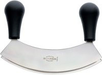 Wiegemesser mit Doppel-Klinge in Silber, Länge: 23 cm - Bild 1