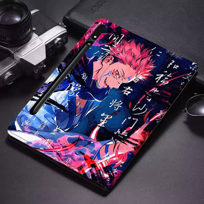 Jujutsu Kaisen Logo Art Schutzhülle für Samsung Galaxy Tab A7 A8 A9 S6 S7 S8 S9 S10 S11 Lite Plus (Mehrfarbig) - Bild 4