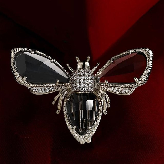 Lucky Star Jewelry Brosche Bienen, Bunt, Kristall, Zirkonia, Damen - Bild 1