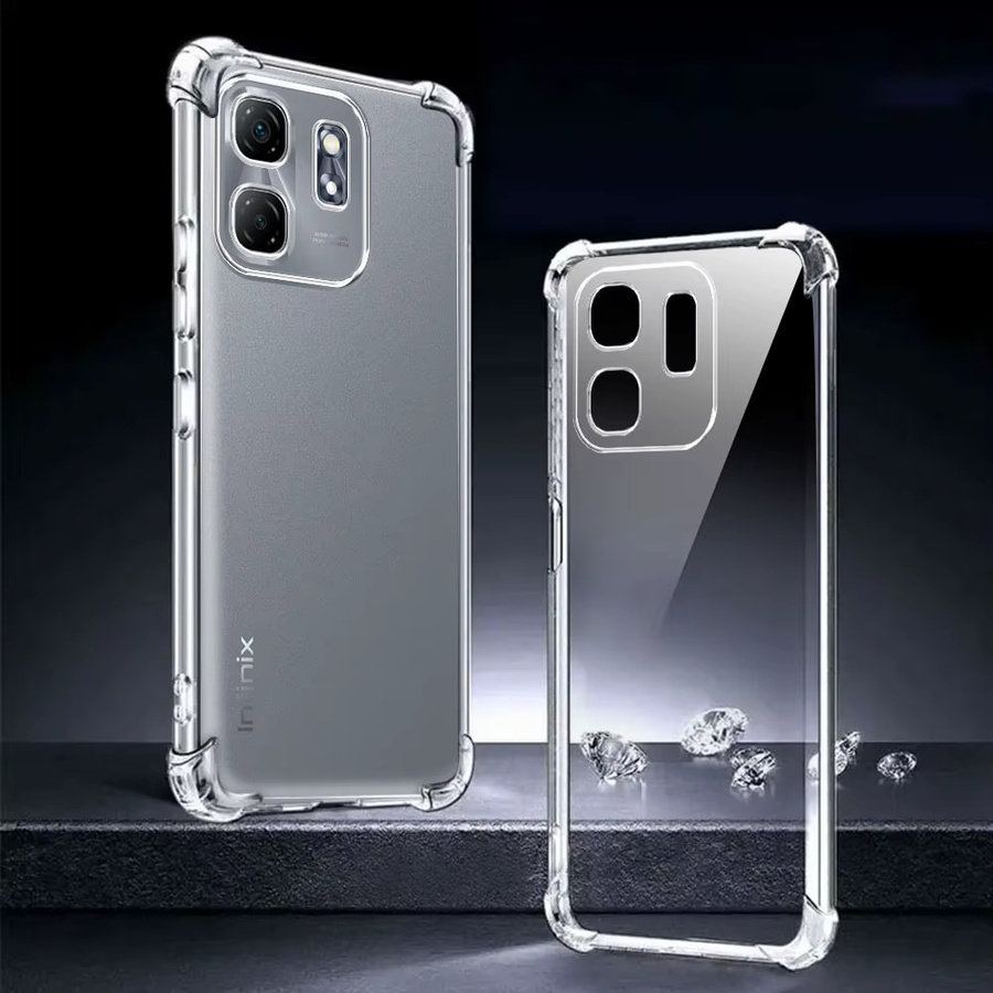 Stoßfeste Silikon Schutzhülle für Infinix Hot 50i, Hot 50 4G/5G und Hot 50 Pro Plus in Transparent - Bild 4