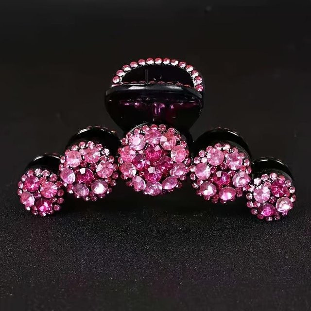 Haarkralle ZBBB, Strass-Haifisch-Clip, gemischte Farbe, rosa, Damen - Bild 1