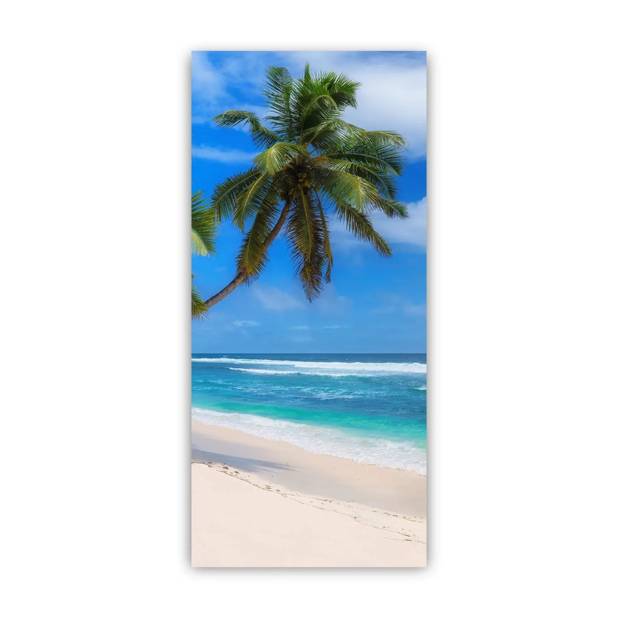 Walllux Duschrückwand Paradies Strand in Multicolor und Weiß aus Alu-Verbund, B: 90 cm, H: 200 cm, Dicke: 3 mm - Bild 2