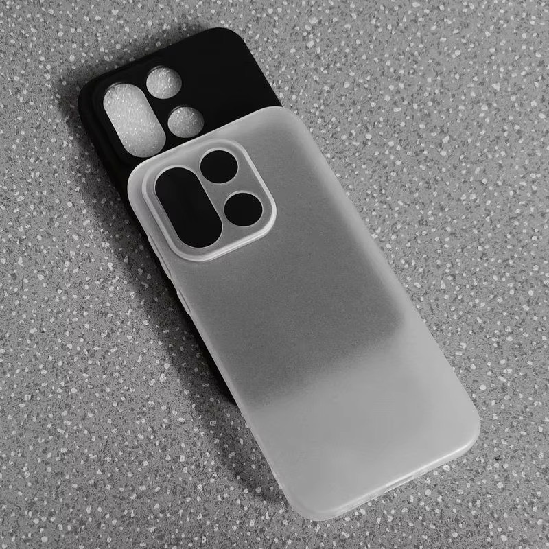 Ultradünne matte Silikon-Schutzhülle für OnePlus 15, 13R und ACE 5 Pro Slim in Transparent und Grau - Bild 1