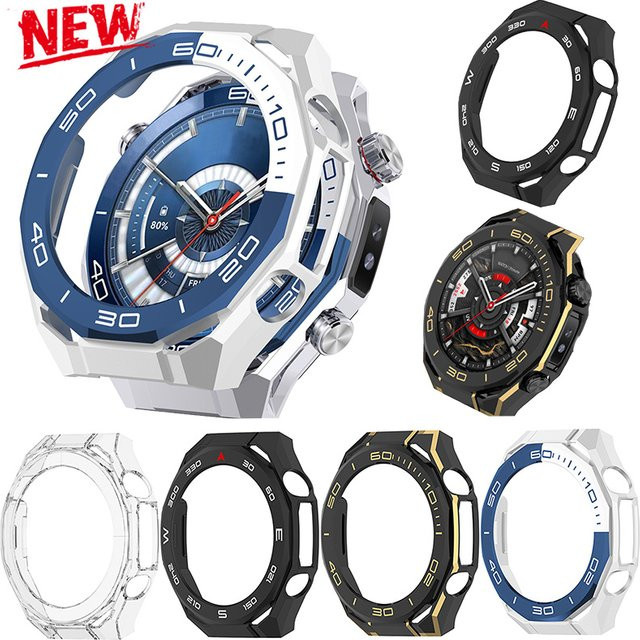 CAOWTAN Schutzhülle für Huawei Watch Ultimate 2, PC, Silber, Unisex - Bild 1