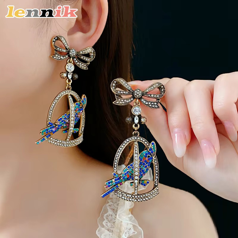 LENNIK Ohrringe, Silber, Diamant, Zirkonia, Damen, Vintage - Bild 2