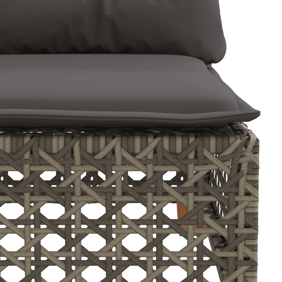 Modernes Garten Ecksofa von VD Home Furnishing aus grauem Poly-Rattan mit Polsterkissen - Bild 4