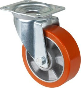 BS Transportrolle aus Aluminium in Orange mit Schraubbefestigung (L400.B90.151) - Bild 1