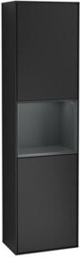 V&B Hochschrank Finion Wandbeleuchtung mit LED-Beleuchtung und Glastüren, B/T/H: 41,8 x 27,0 x 151,6 cm - Bild 1