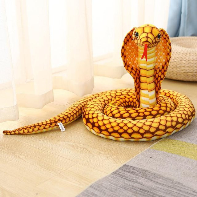 LGZA Kobra Figur, Realistisches Boa Schlangen Plüschtier, 70cm, ab 14 Jahren - Bild 1