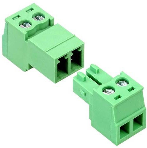 Donau Elektronik HNS381-02 Steckverbinder Polzahl 2, 1 Reihe, Farbe: Grün, Material: Messing und Stahl, 8A 300V, 0,08mm² - 1,5mm² - Bild 1