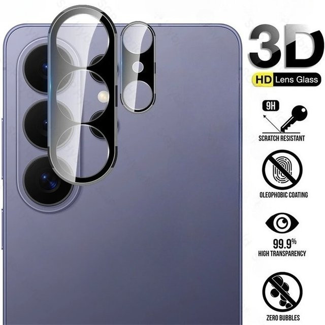 S26Ultra Schwarzes 3D-Linsenglas für Samsung Galaxy S26 Ultra 5G und Samsung S26 Plus S26+ 5G Gebogenes Kameraschutzglas - Bild 1
