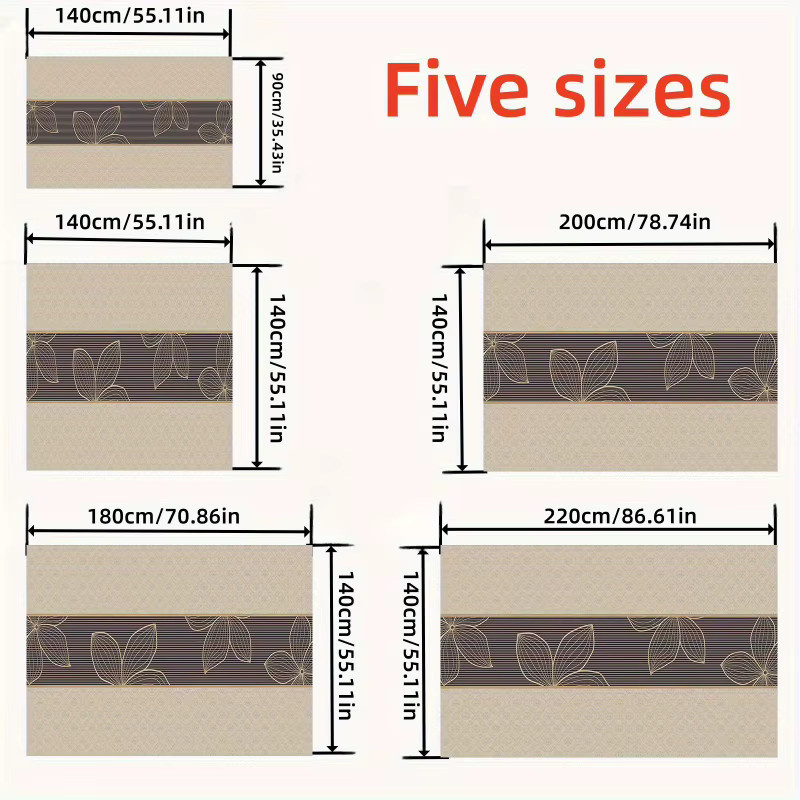 VIKAMA Tischdecke mit modernem geometrischem Blattmuster für rechteckige Tische - Bild 3