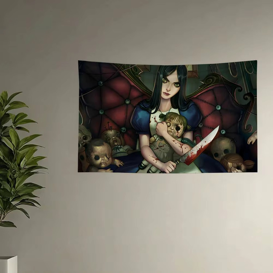 Kayou Wandteppich Game Alice Madness Returns mit abstraktem Muster in Multicolour, Rechteckig, Breite: 70 cm, Höhe: 50 cm - Bild 5