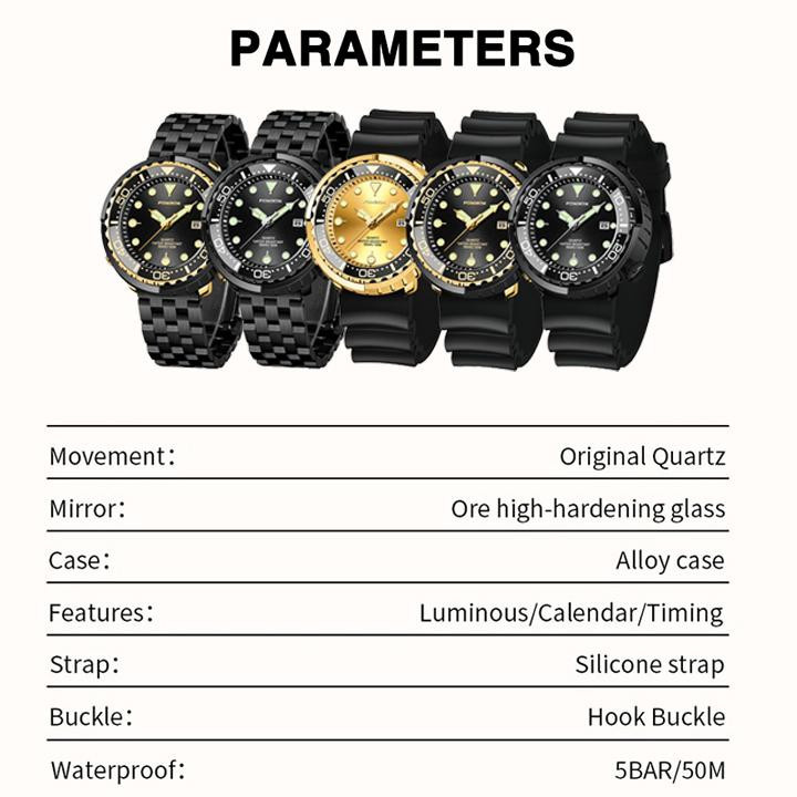 LIGE Armbanduhr Chronograph, Quarz, Edelstahl, Grün, Silber, Herren - Bild 2
