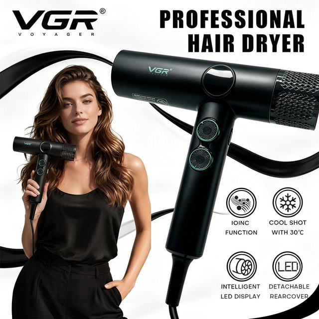 VGR Haartrockner V-401, Schwarz-Rot, Unisex - Bild 1