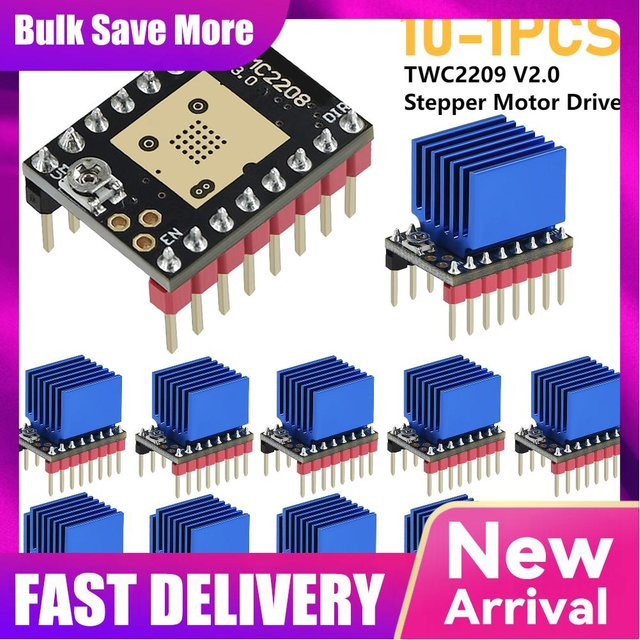 APWIKOGER TMC2209 V2.0 Schrittmotor-Treiber 2,5A UART Ultra-Leise Stepstick für 3D-Drucker SKR V1.3 - Bild 1