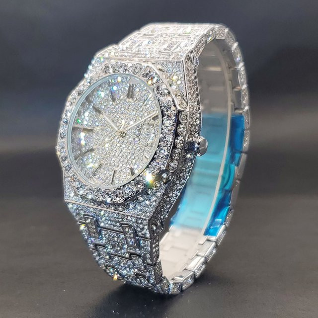 UNIGUET Armbanduhr Quarz, Edelstahl, Silber, Diamant, Zirkonia, Herren - Bild 1