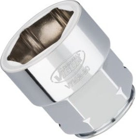 Vigour Steckschlüssel-Einsatz V7202-20 superflach, Vierkant hohl 12,5 mm (1/2 Zoll), Außen-Sechskant Profil 20, Silber - Bild 1