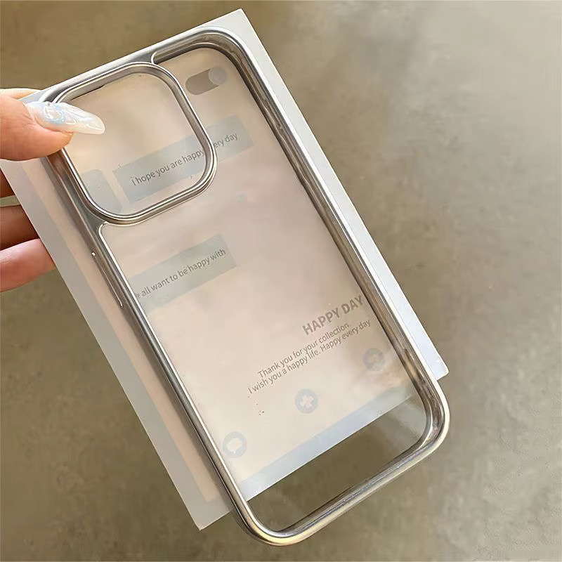 CHAOW Ins-Style Handyhülle für iPhone 11 bis iPhone 17 Pro Max, luxuriöse transparente weiche Rückseiten-Abdeckung - Bild 1