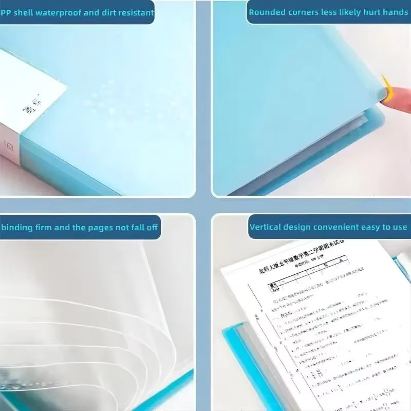 Transparenter A4 Mehrschicht-Ordner mit 20 Taschen in Grün für deine Dokumente und Büromaterialien - Bild 2