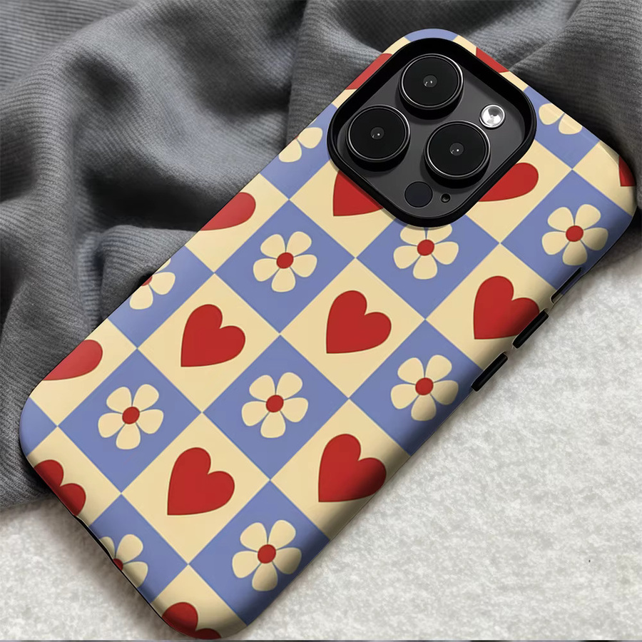 Heart & Bloom Robuste Handyhülle für iPhone 17 16 15 14 13 Pro Max Plus mit Magnetfunktion und Doppelschicht-Schutz, Multicolour - Bild 3