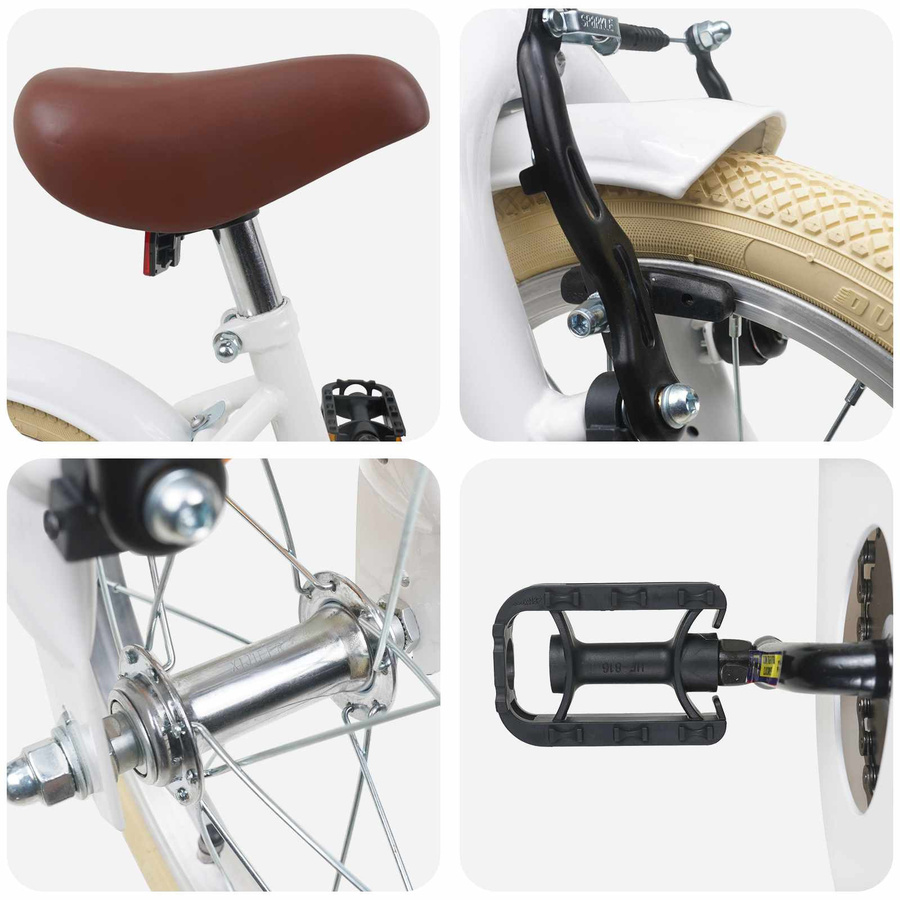 VD Home Furnishing Kinderfahrrad 16 Zoll Weiß - Bild 2