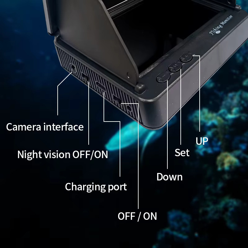 HEERAK Tragbarer Fischfinder mit 4,3 Zoll LCD Display und 1080P Unterwasser-Angelkamera inklusive Nachtsicht, Schwarz - Bild 3
