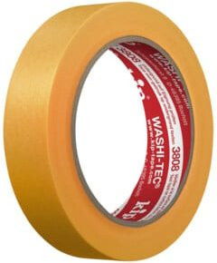 WASHI-TEC Kip Premium 3808-24 Masking Tape aus Spezialpapier in Gold, Breite: 24 mm, Länge: 50 m - Bild 1