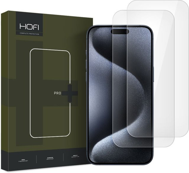 HOFI Glass PRO+ Schutzfolie aus gehärtetem Glas für Apple iPhone 16 Pro Max, transparent, 2er Set, Vollverklebung, 2.5D - Bild 1