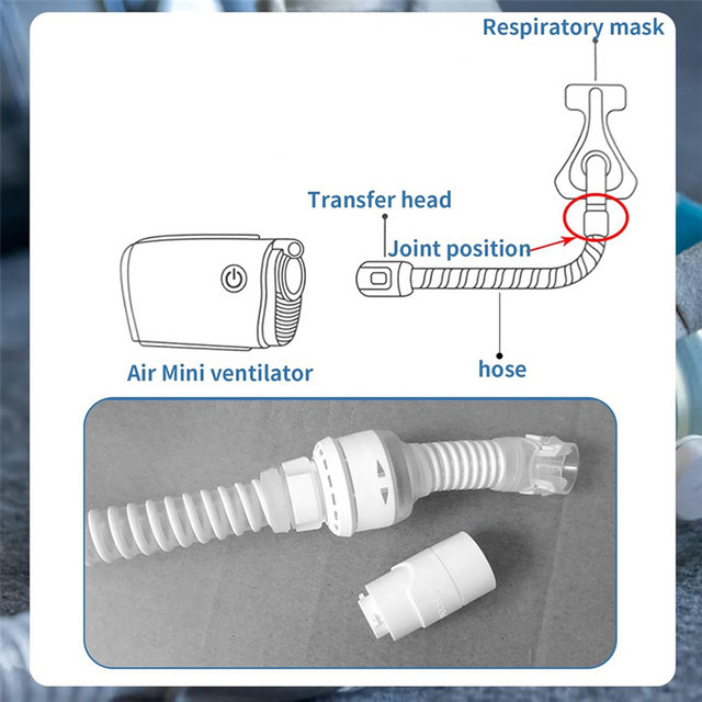 Resmed CPAP-Schlauchadapter AS60-22mm für Airmini Tubing Travel Adapter, 2 Stück, Weiß - Bild 1