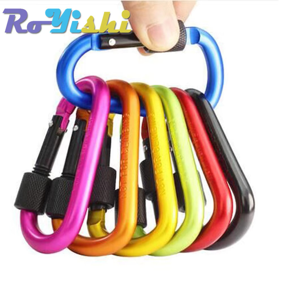 RoYishi Karabiner D-Ring Schlüsselanhänger, Aluminium, Unisex - Bild 5