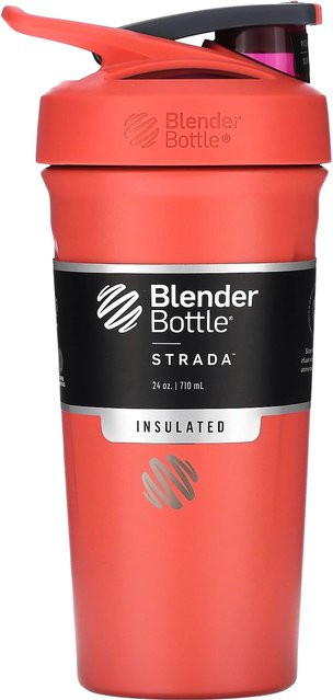BlenderBottle Strada Isolierter Edelstahl Trinkflasche FC Coral Schwarz 710 ml - Bild 1