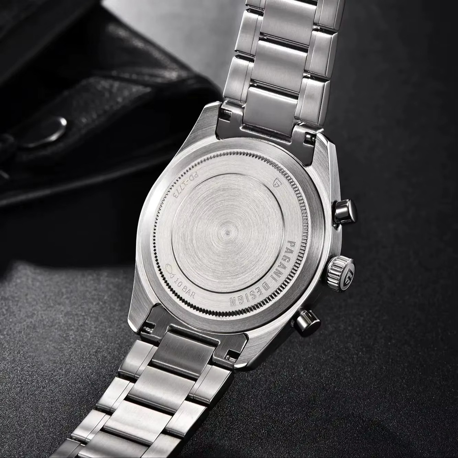 PAGANI DESIGN Chronograph, Quarz, Edelstahl, Saphirglas, Herren, Gold - Bild 3