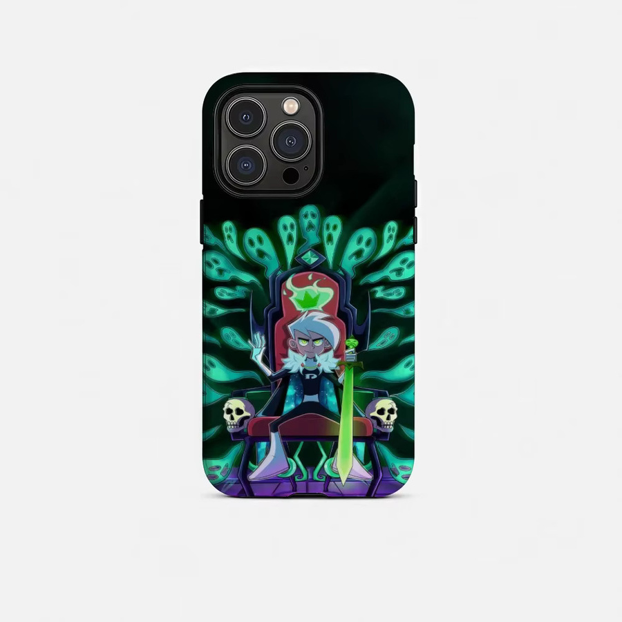 D-Danny Phantom Handyhülle für iPhone 17 16 15 14 13 12 Pro Max Plus in Weiß und Multicolour mit glänzender HD-Doppelschicht-Flüssighartschale - Bild 5