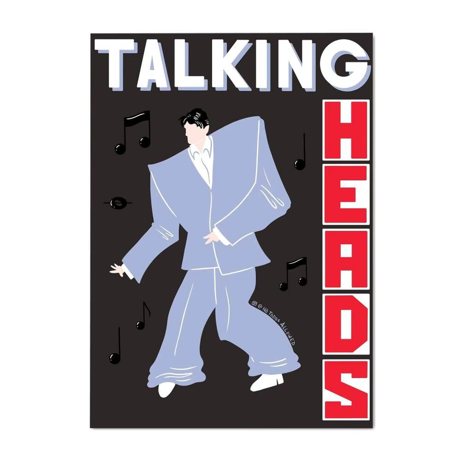 Talking Heads Psycho Killer Vintage Punk Poster als mehrfarbige Wandkunst aus Papier - Bild 7
