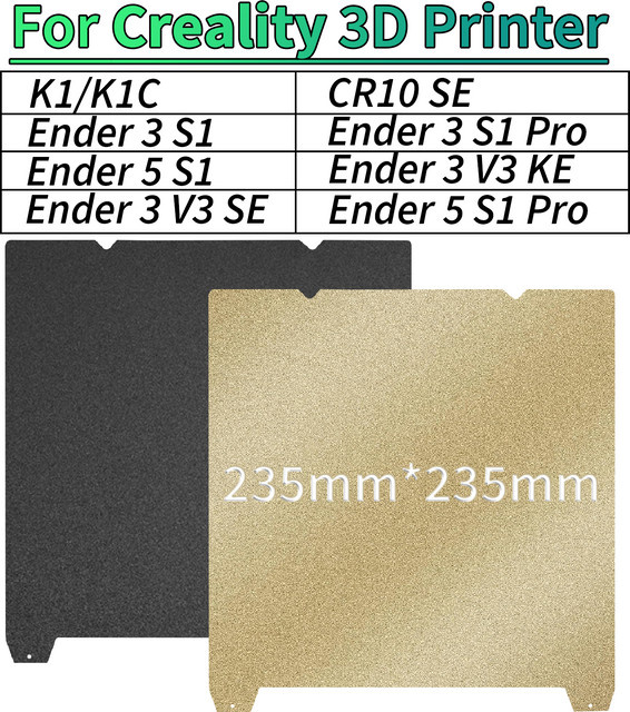 Creality PEI Magnet Bauplatte für K1 und K1C sowie Ender 3 V3 und Ender 5 S1 Pro, B/B: 235 x 235 mm - Bild 1