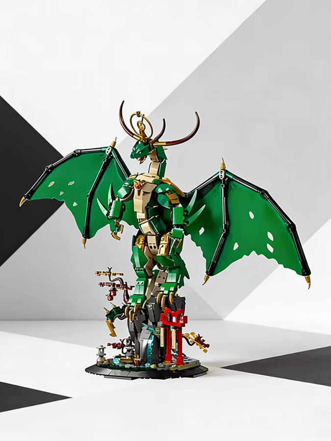 Ninja-Figuren-Set Wächter-Drachen-Mech-Modell Bausatz, 1650 Teile, ab 14 Jahren - Bild 7