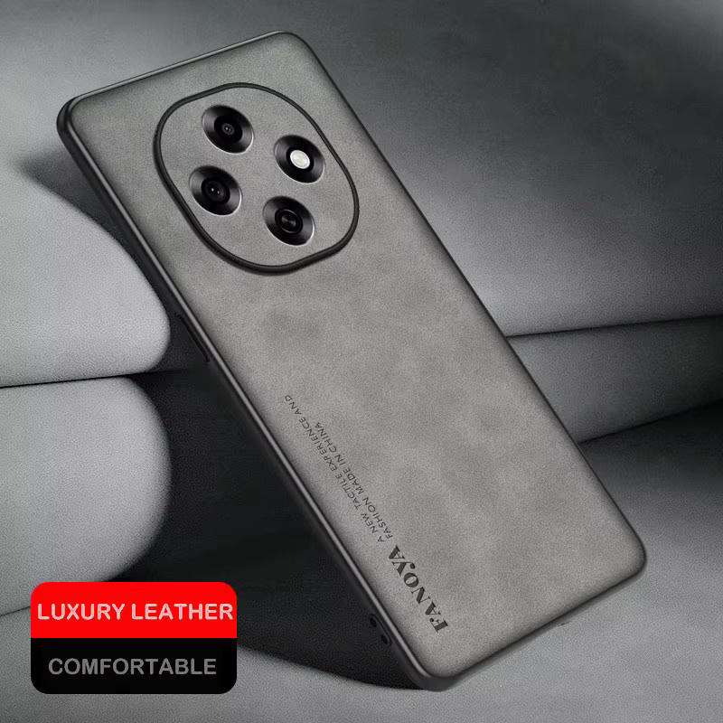 Stoßfeste Lammfell Leder Schutzhülle für Oppo A6 Pro 5G A6GT A6Max A5x A5Pro in Schwarz - Bild 3