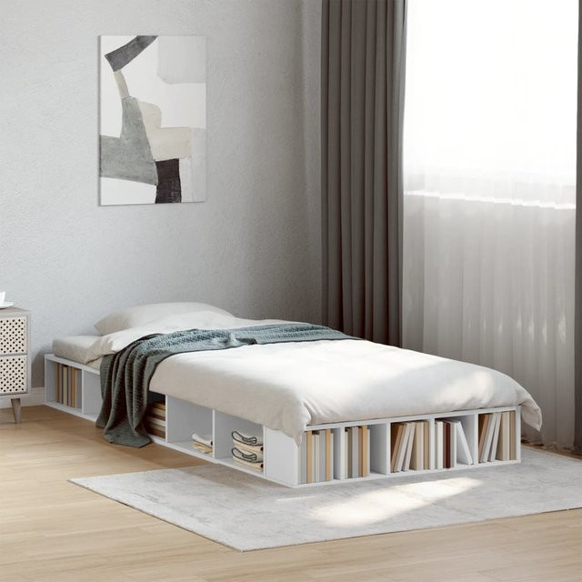 vidaXL Bettgestell aus Holzwerkstoff in Weiß, B/T/H: 90 x 190 x 20 cm - Bild 2