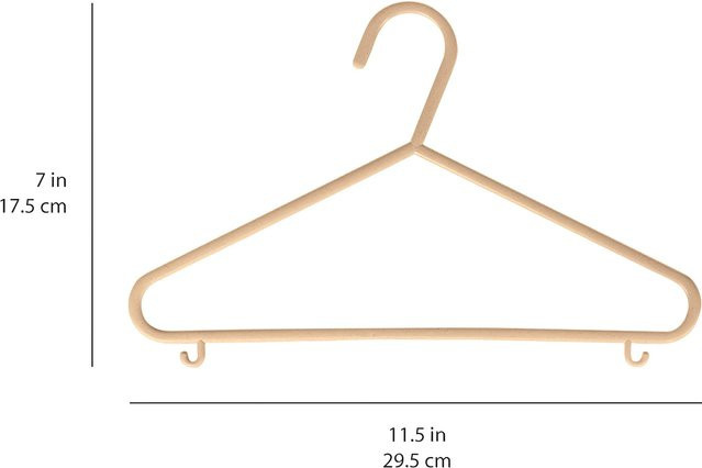3 Sprouts Kleiderbügel für Kinder aus Naturfaser, 15er-Pack, Braun, platzsparend - Bild 1