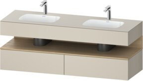 Duravit Einbauwaschtisch-Möbel-Set Qatego in Taupe Matt, B/T/H: 160 x 55 x 60 cm - Bild 1