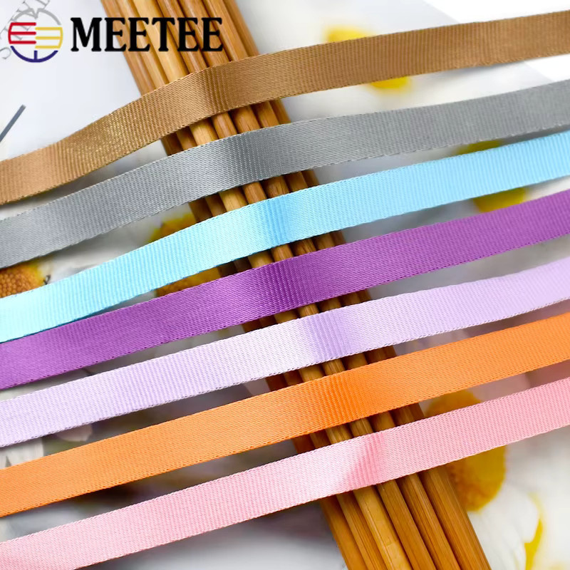 Meetee Nylongewebe Meterware für Riemen und DIY-Nähzubehör, 45 Meter, Farben: Grün und Mehrfarbig - Bild 4