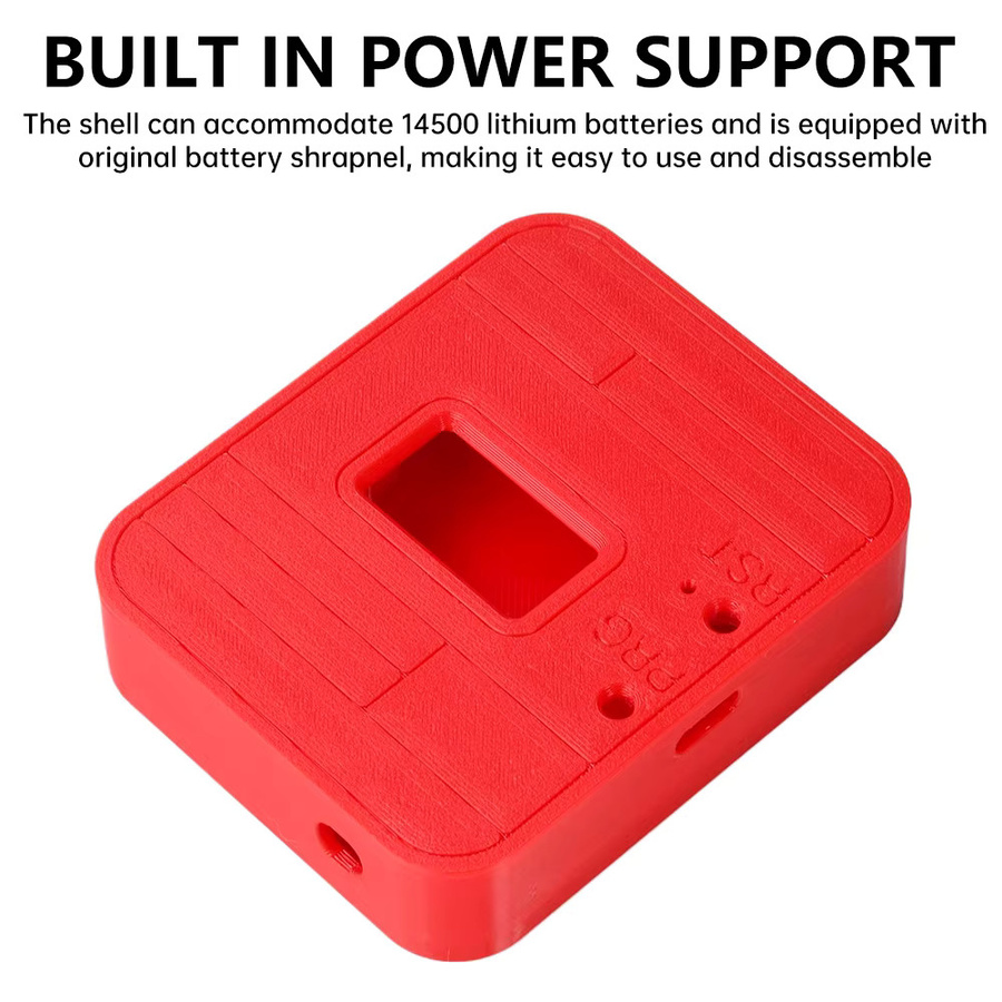 diymore LoRa 32 V4 Entwicklungsboard-Gehäuse in Rot mit 14500 Batteriefach und GPS-Modulplatz für industrielle Anwendungen - Bild 2