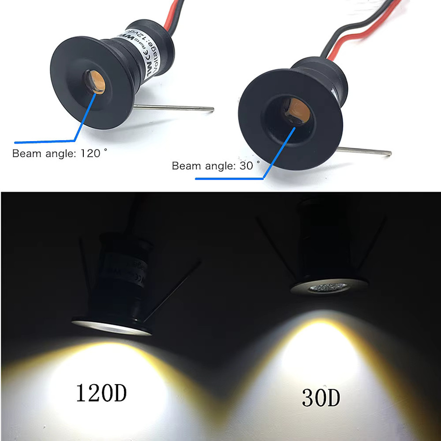 YELEDWAY Mini LED-Einbauleuchte IP65 Wasserdicht 12V Warmweiß für Terrassen, Stufen und Möbelbeleuchtung - Bild 3